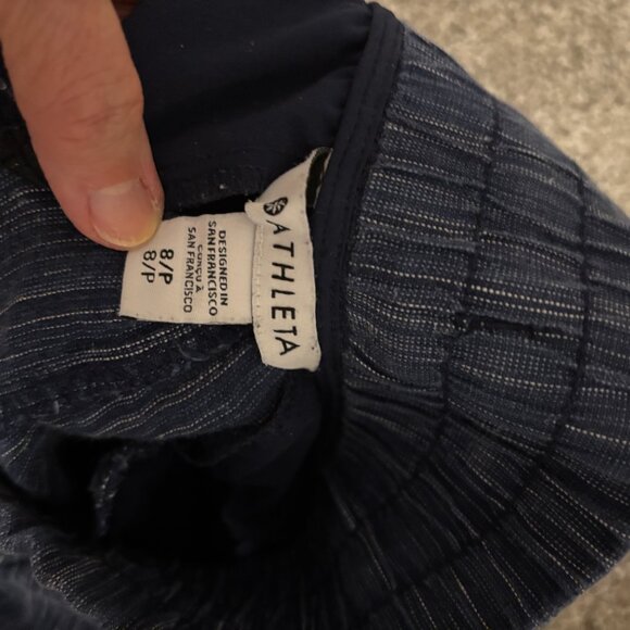 Athleta Cabo Linen Textured Wide Leg Pants - Picture 5 of 6